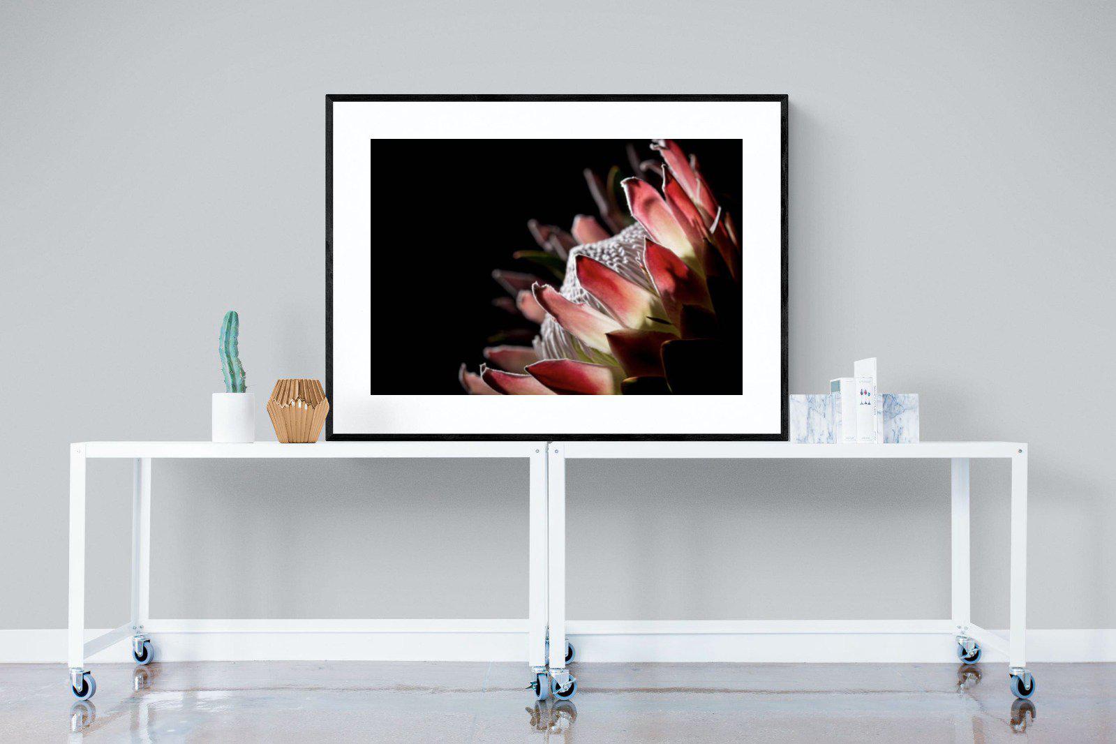 Protea-Wall_Art-120 x 90cm-Framed Print-Black-Pixalot