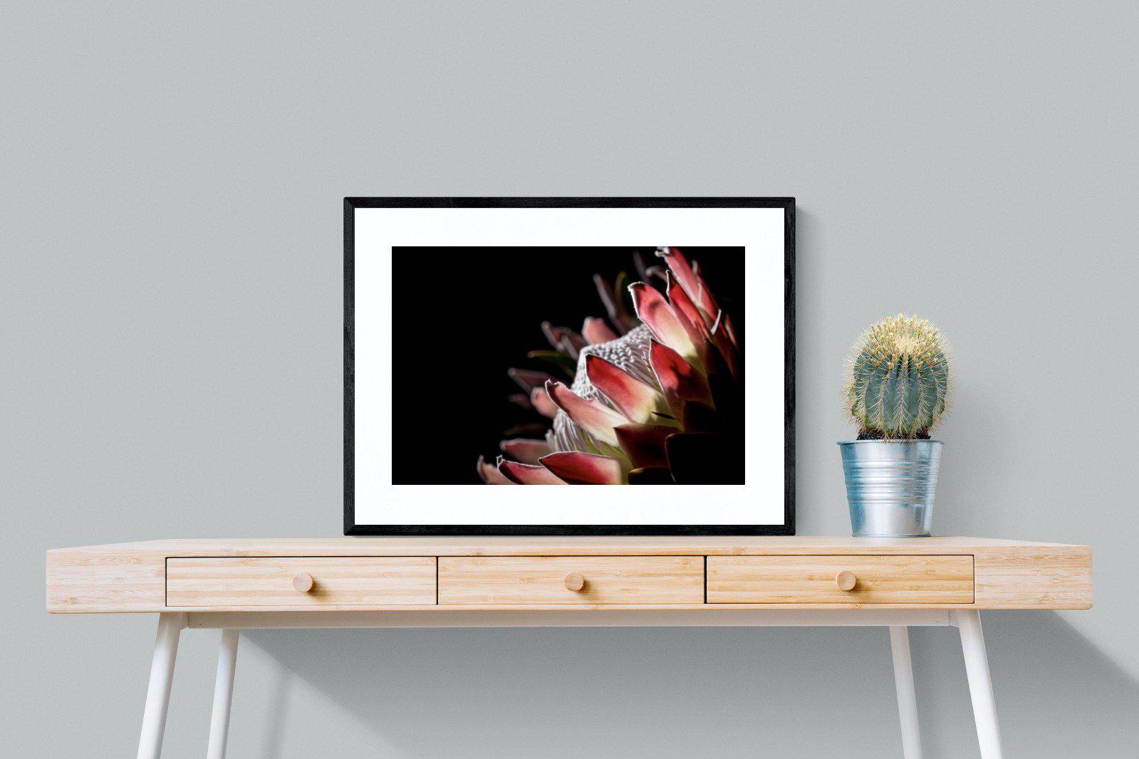 Protea-Wall_Art-80 x 60cm-Framed Print-Black-Pixalot