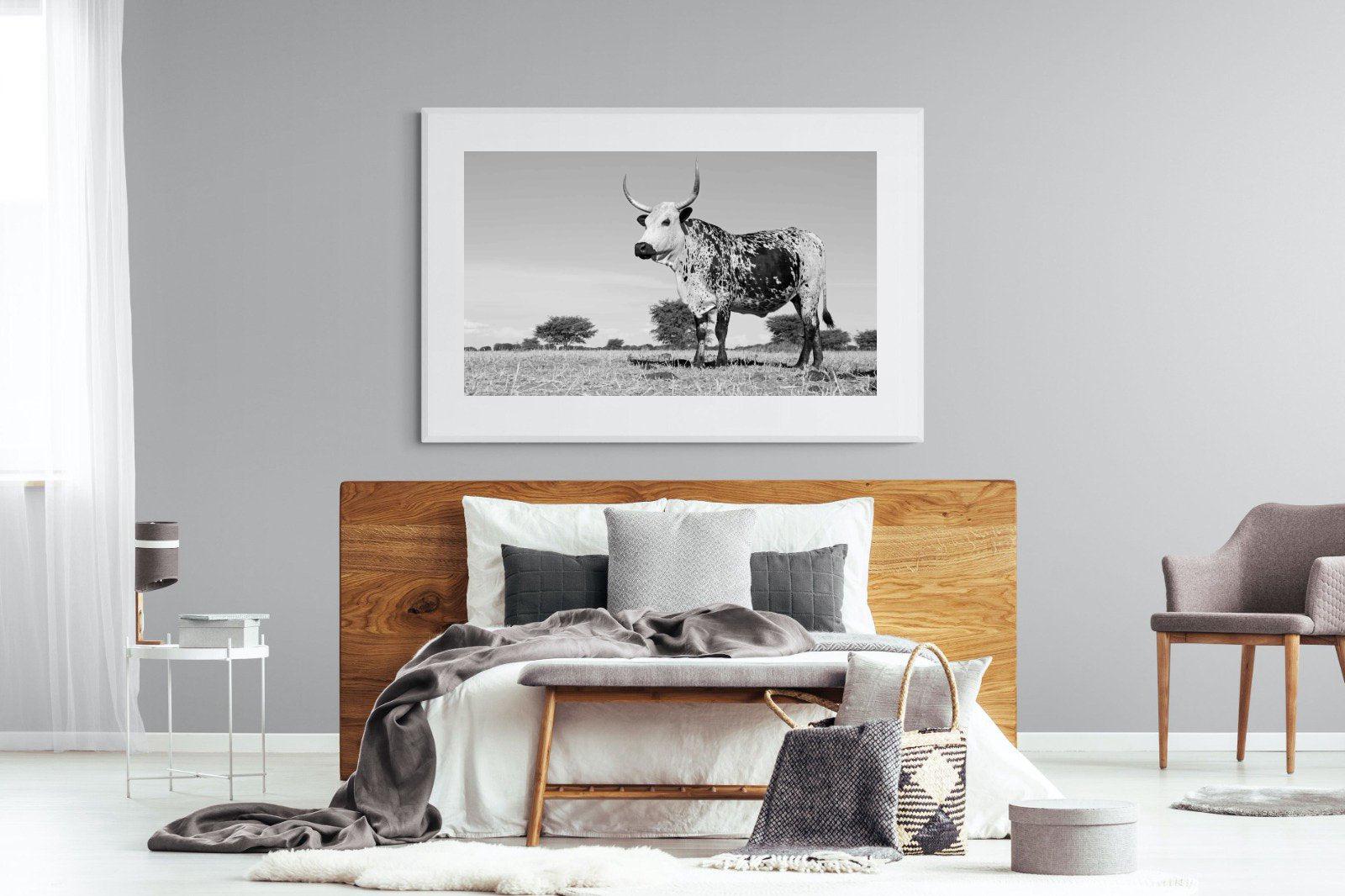 Proud Nguni-Wall_Art-150 x 100cm-Framed Print-White-Pixalot