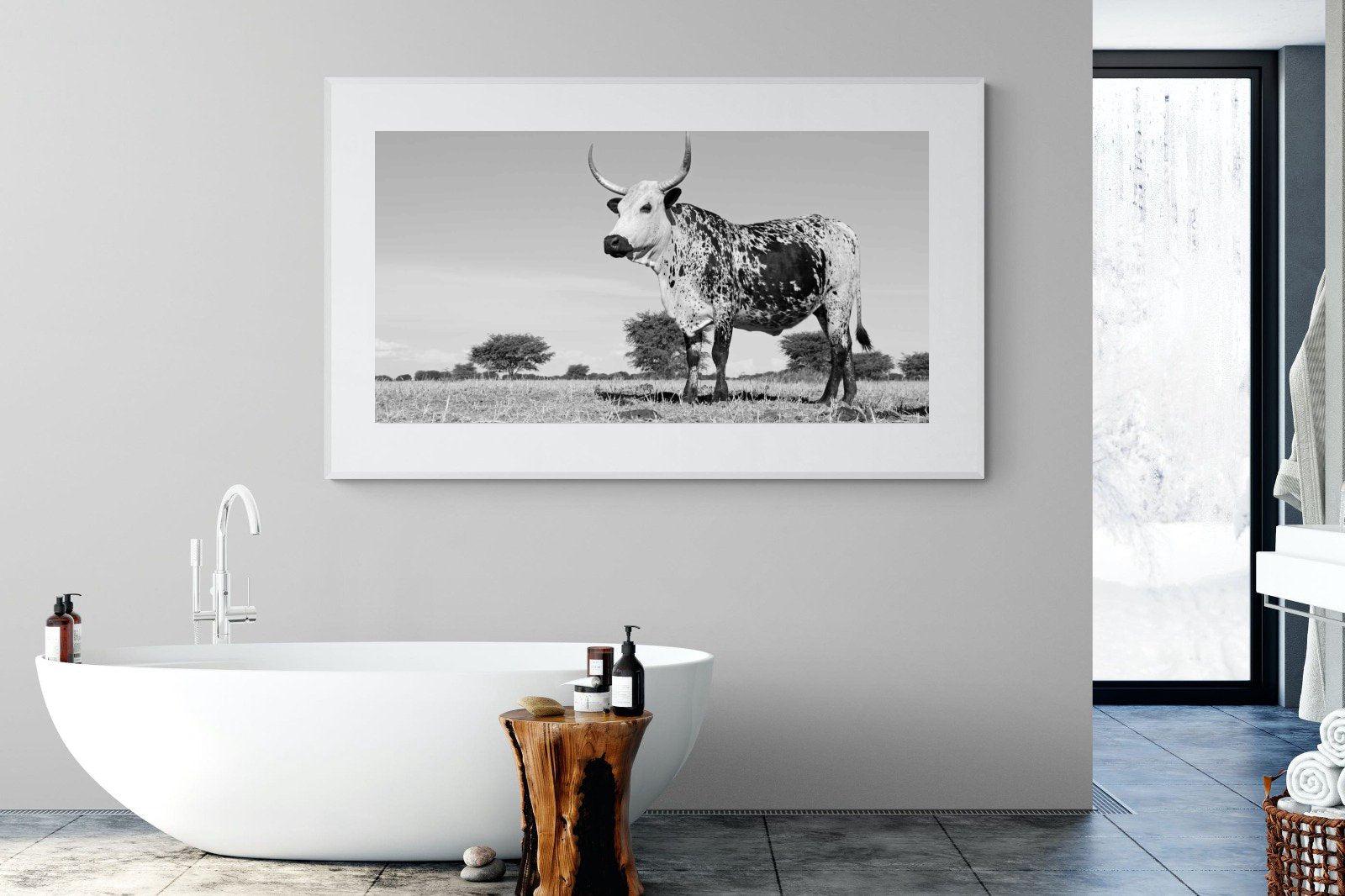 Proud Nguni-Wall_Art-180 x 110cm-Framed Print-White-Pixalot