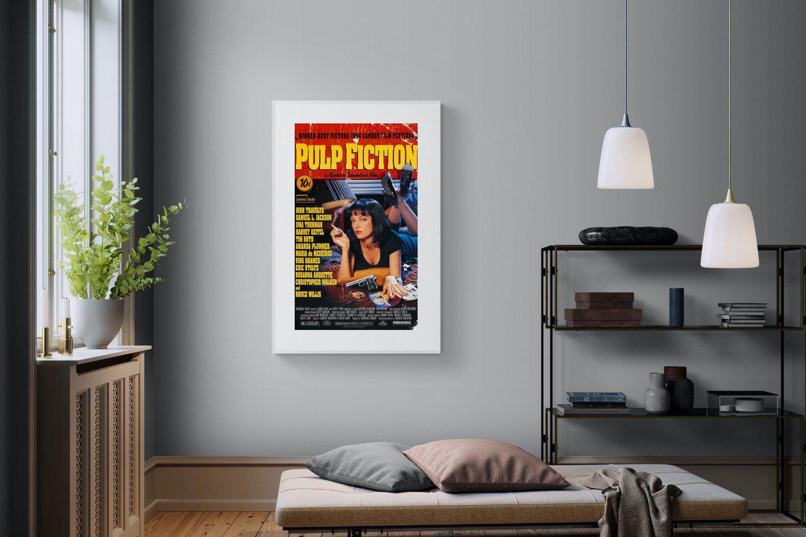 Pulp Fiction-Wall_Art-100 x 150cm-Framed Print-White-Pixalot