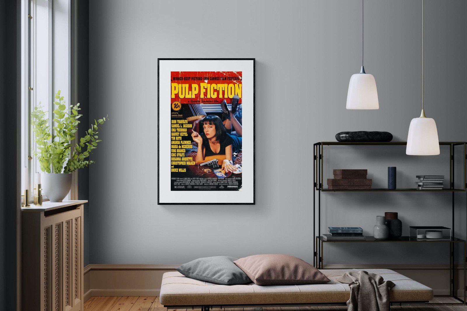 Pulp Fiction-Wall_Art-100 x 150cm-Framed Print-Black-Pixalot