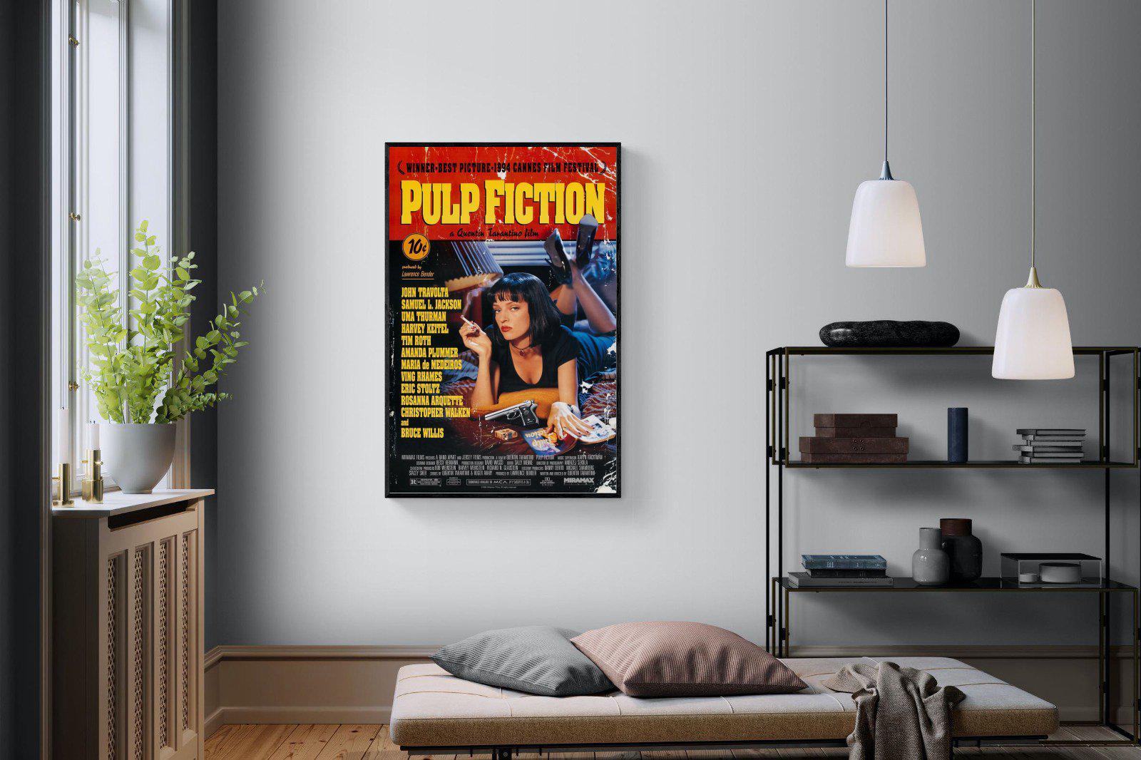Pulp Fiction-Wall_Art-100 x 150cm-Mounted Canvas-Black-Pixalot
