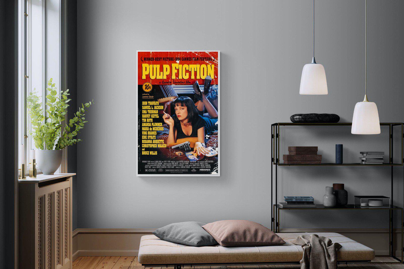 Pulp Fiction-Wall_Art-100 x 150cm-Mounted Canvas-White-Pixalot