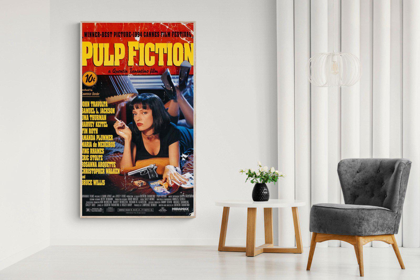 Pulp Fiction-Wall_Art-130 x 220cm-Mounted Canvas-Wood-Pixalot
