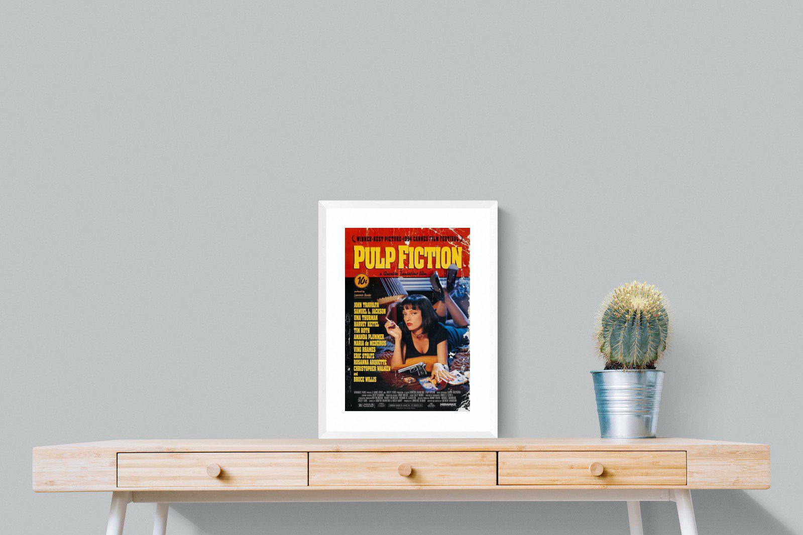 Pulp Fiction-Wall_Art-45 x 60cm-Framed Print-White-Pixalot