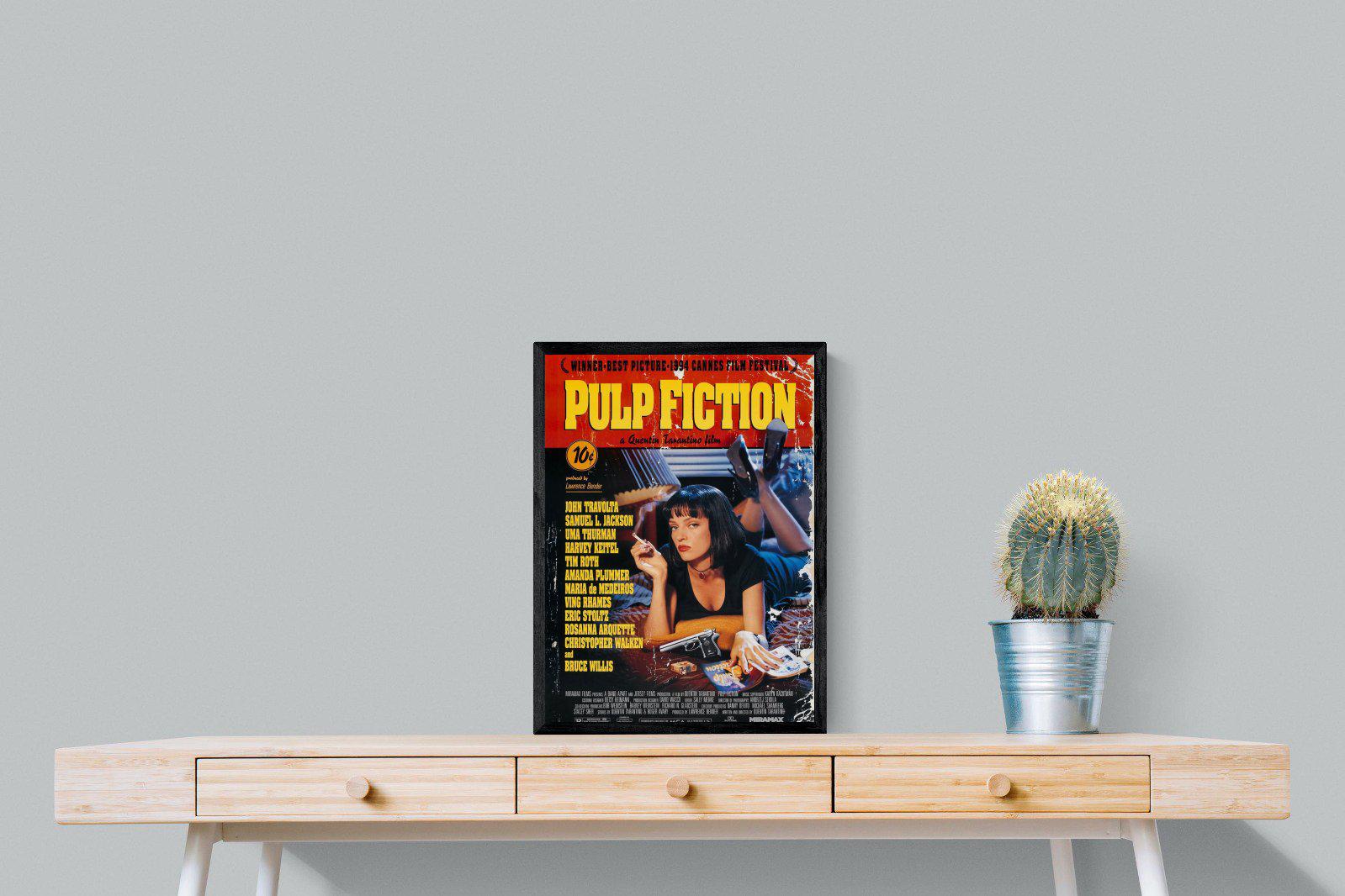 Pulp Fiction-Wall_Art-45 x 60cm-Mounted Canvas-Black-Pixalot