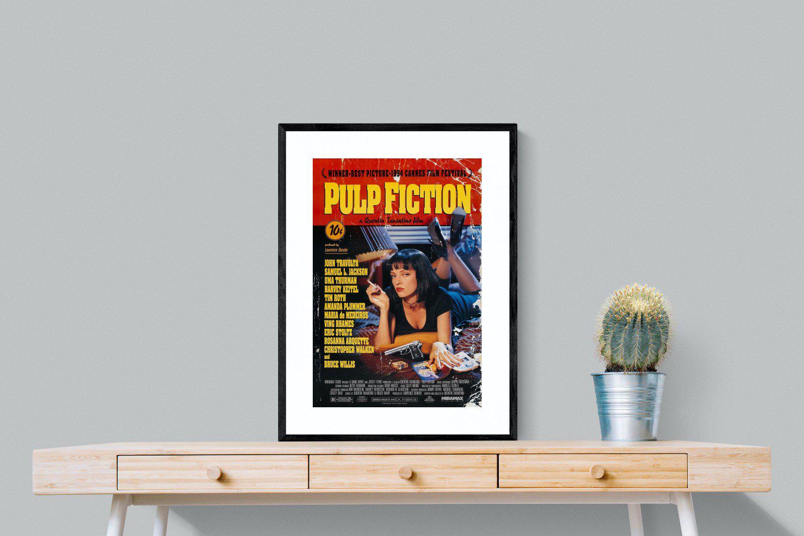 Pulp Fiction-Wall_Art-60 x 80cm-Framed Print-Black-Pixalot