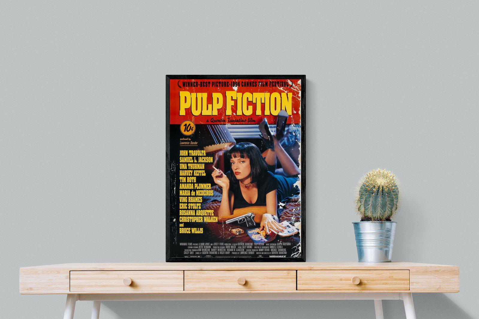 Pulp Fiction-Wall_Art-60 x 80cm-Mounted Canvas-Black-Pixalot
