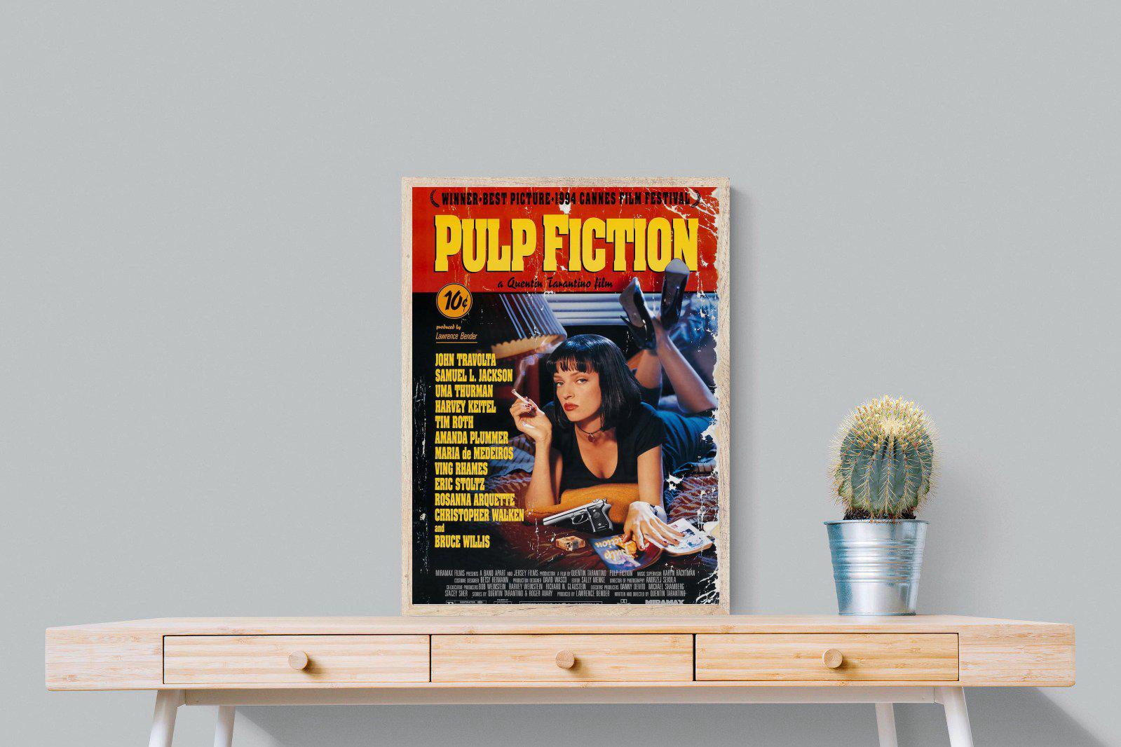 Pulp Fiction-Wall_Art-60 x 80cm-Mounted Canvas-Wood-Pixalot