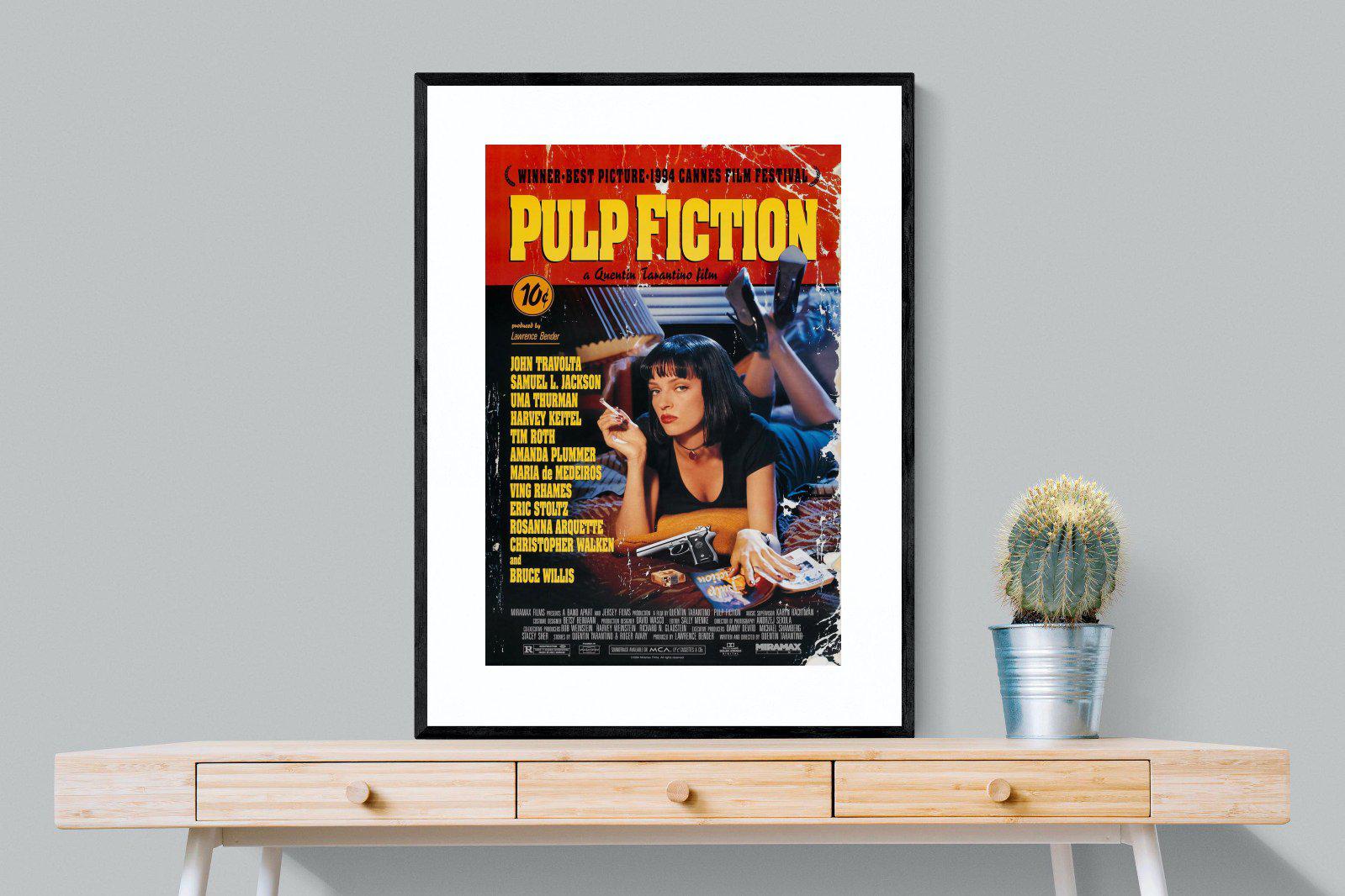 Pulp Fiction-Wall_Art-75 x 100cm-Framed Print-Black-Pixalot