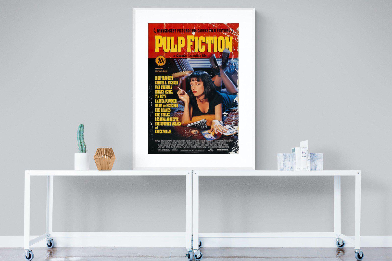 Pulp Fiction-Wall_Art-90 x 120cm-Framed Print-White-Pixalot