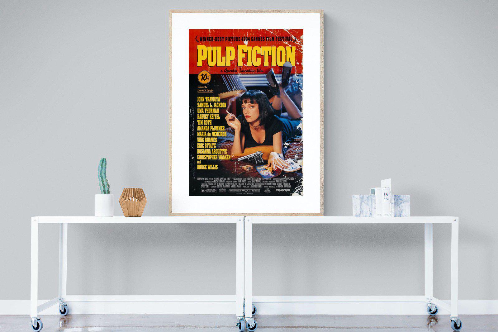 Pulp Fiction-Wall_Art-90 x 120cm-Framed Print-Wood-Pixalot