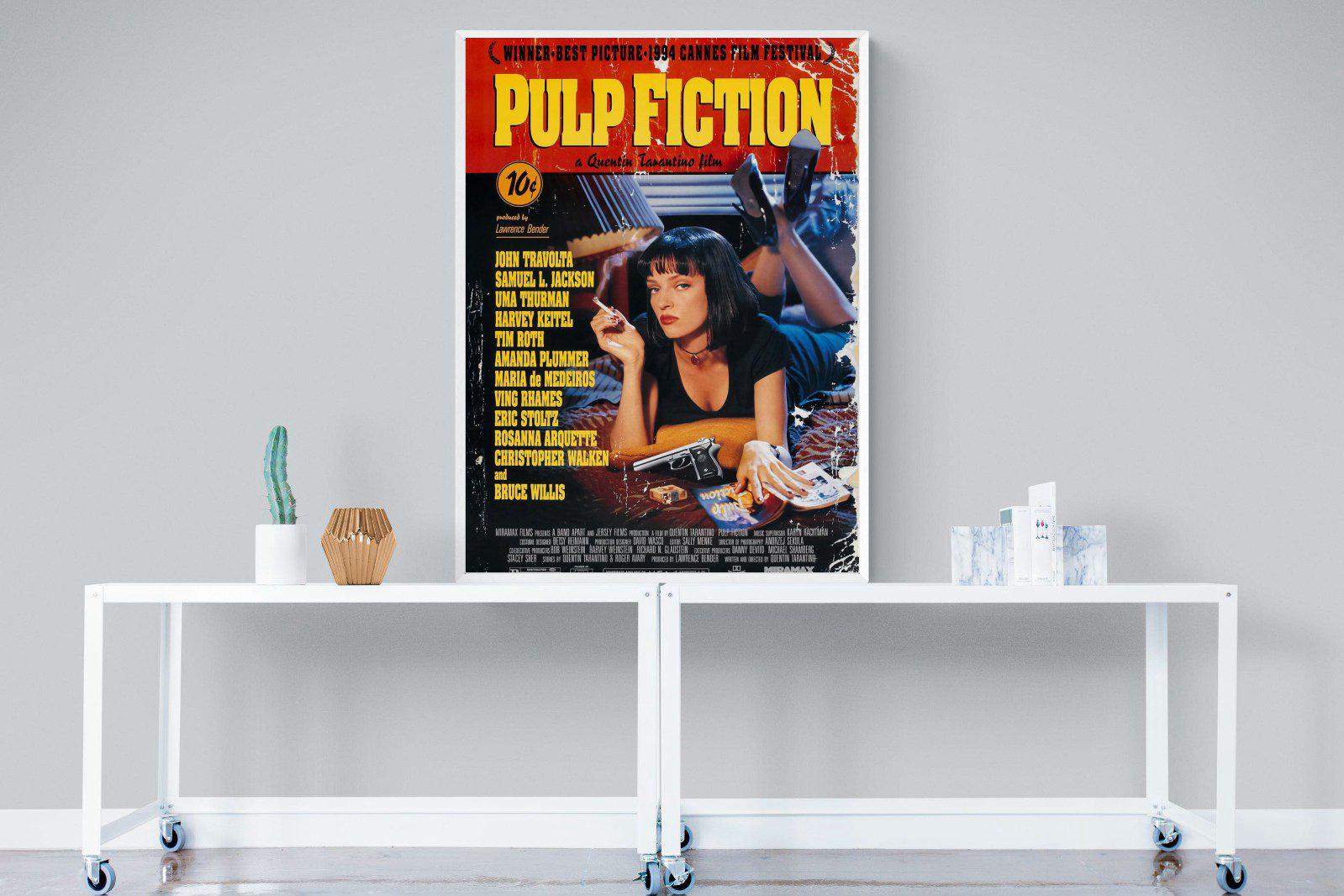 Pulp Fiction-Wall_Art-90 x 120cm-Mounted Canvas-White-Pixalot