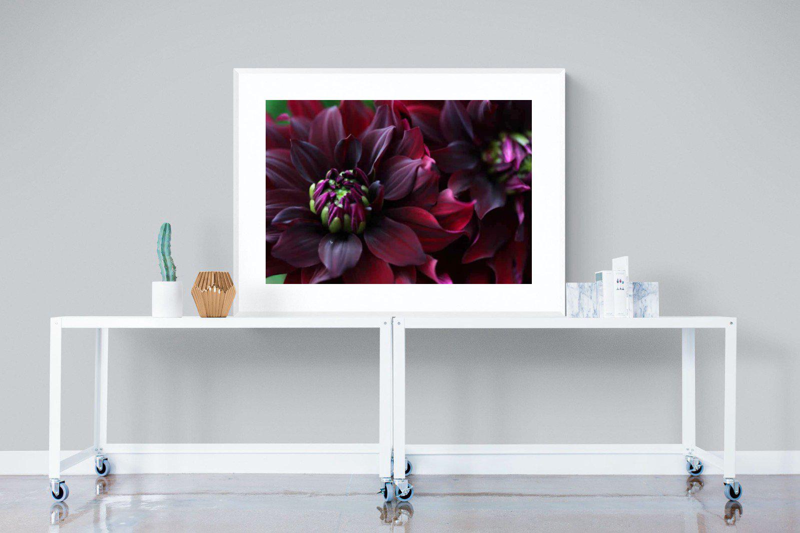 Purple Petals-Wall_Art-120 x 90cm-Framed Print-White-Pixalot