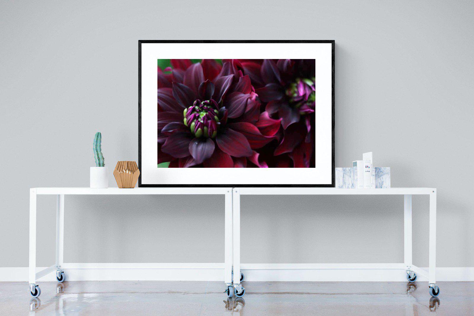 Purple Petals-Wall_Art-120 x 90cm-Framed Print-Black-Pixalot