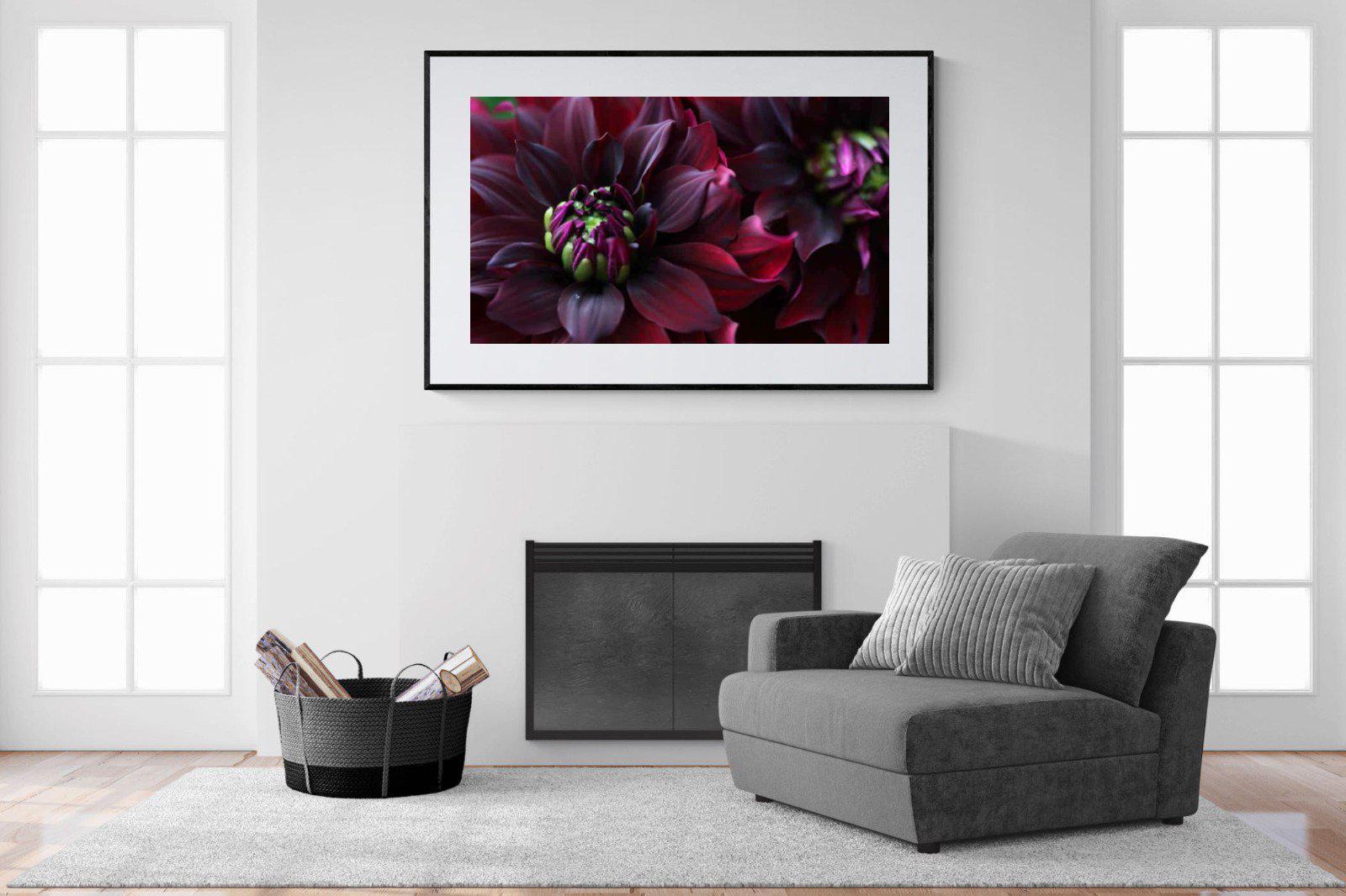 Purple Petals-Wall_Art-150 x 100cm-Framed Print-Black-Pixalot