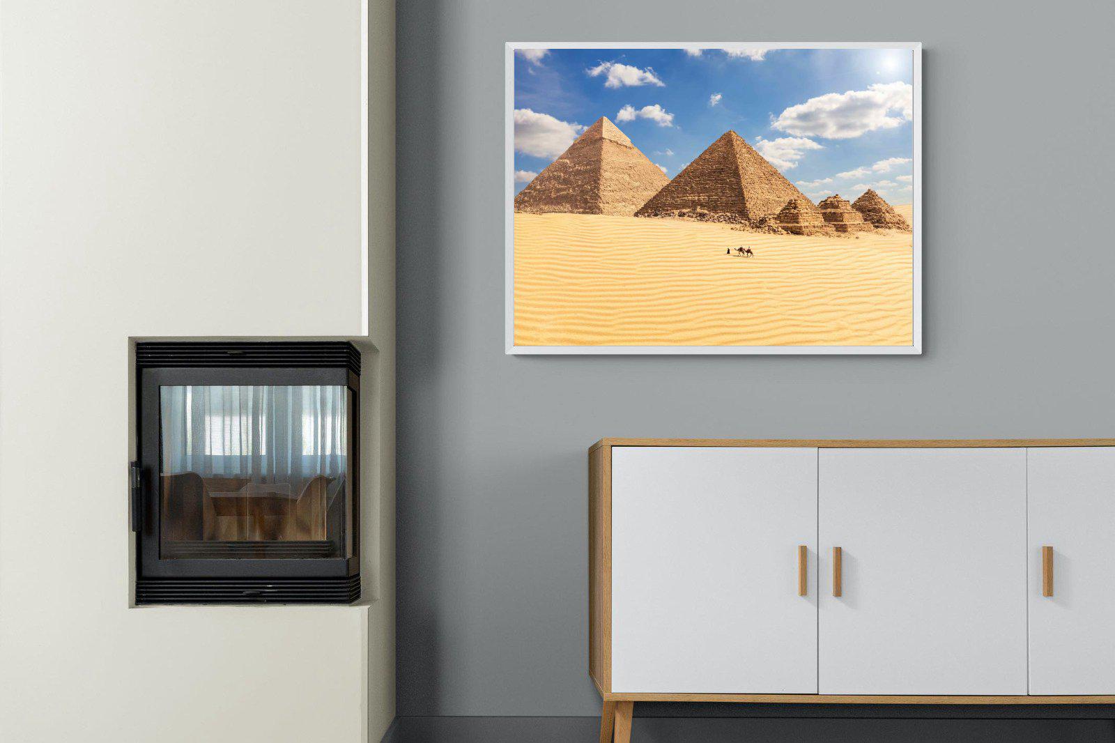 Pyramids-Wall_Art-100 x 75cm-Mounted Canvas-White-Pixalot