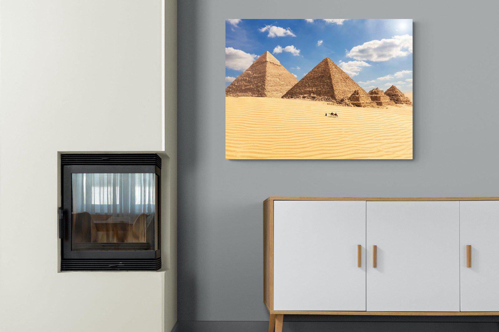 Pyramids-Wall_Art-100 x 75cm-Mounted Canvas-No Frame-Pixalot