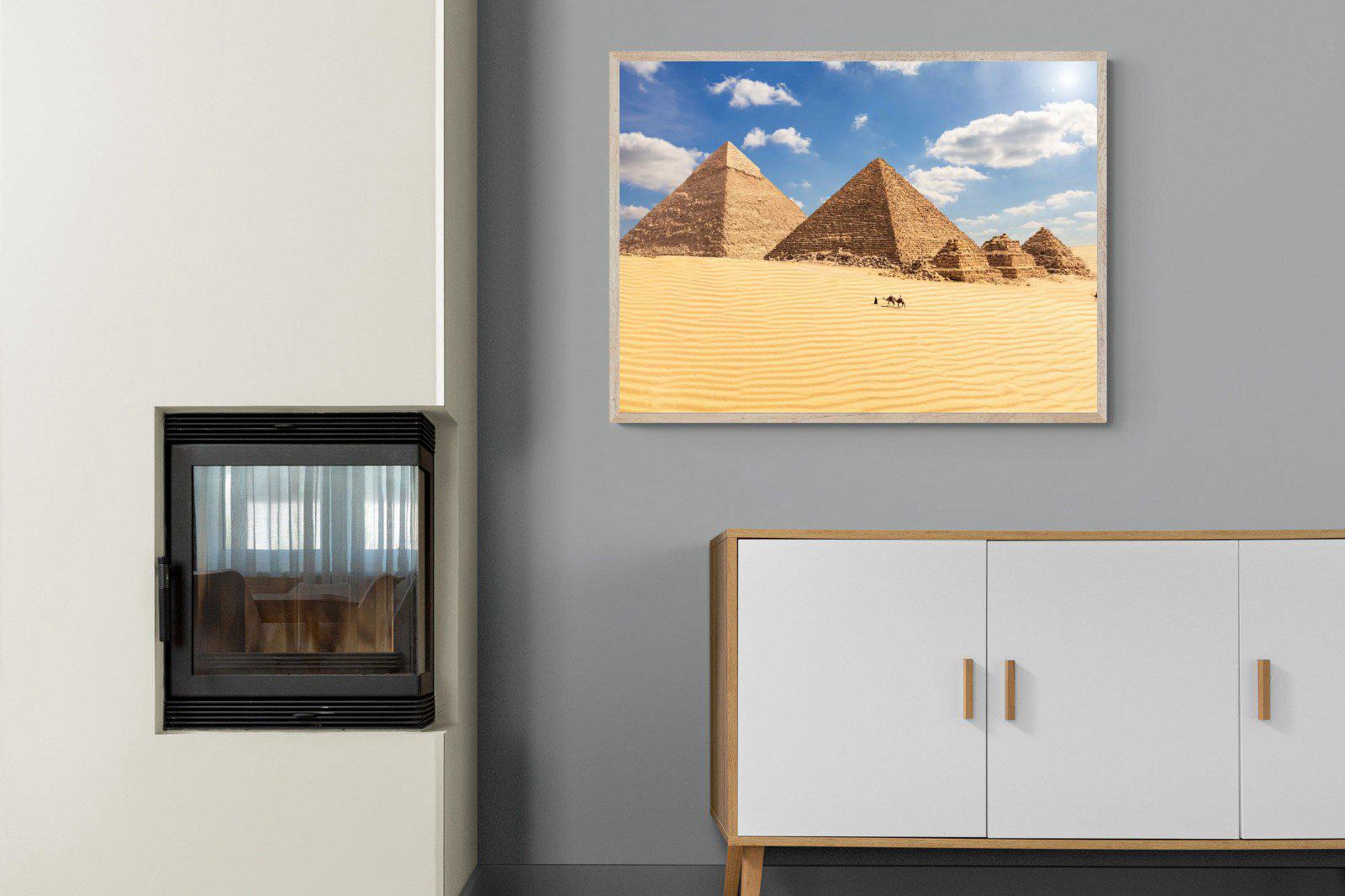 Pyramids-Wall_Art-100 x 75cm-Mounted Canvas-Wood-Pixalot