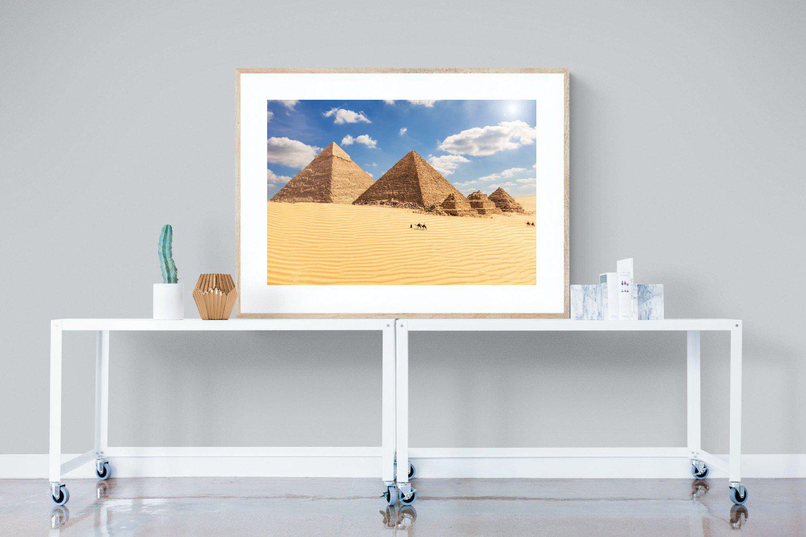 Pyramids-Wall_Art-120 x 90cm-Framed Print-Wood-Pixalot