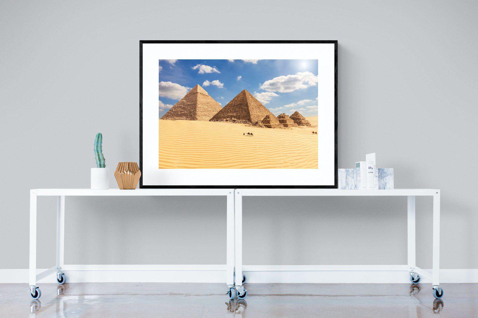 Pyramids-Wall_Art-120 x 90cm-Framed Print-Black-Pixalot