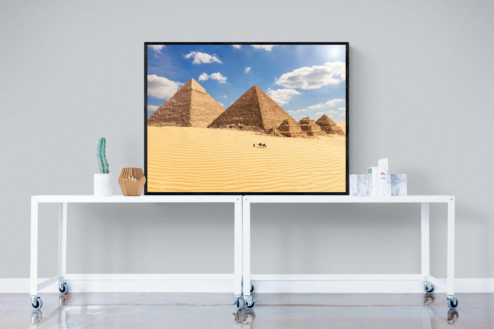 Pyramids-Wall_Art-120 x 90cm-Mounted Canvas-Black-Pixalot