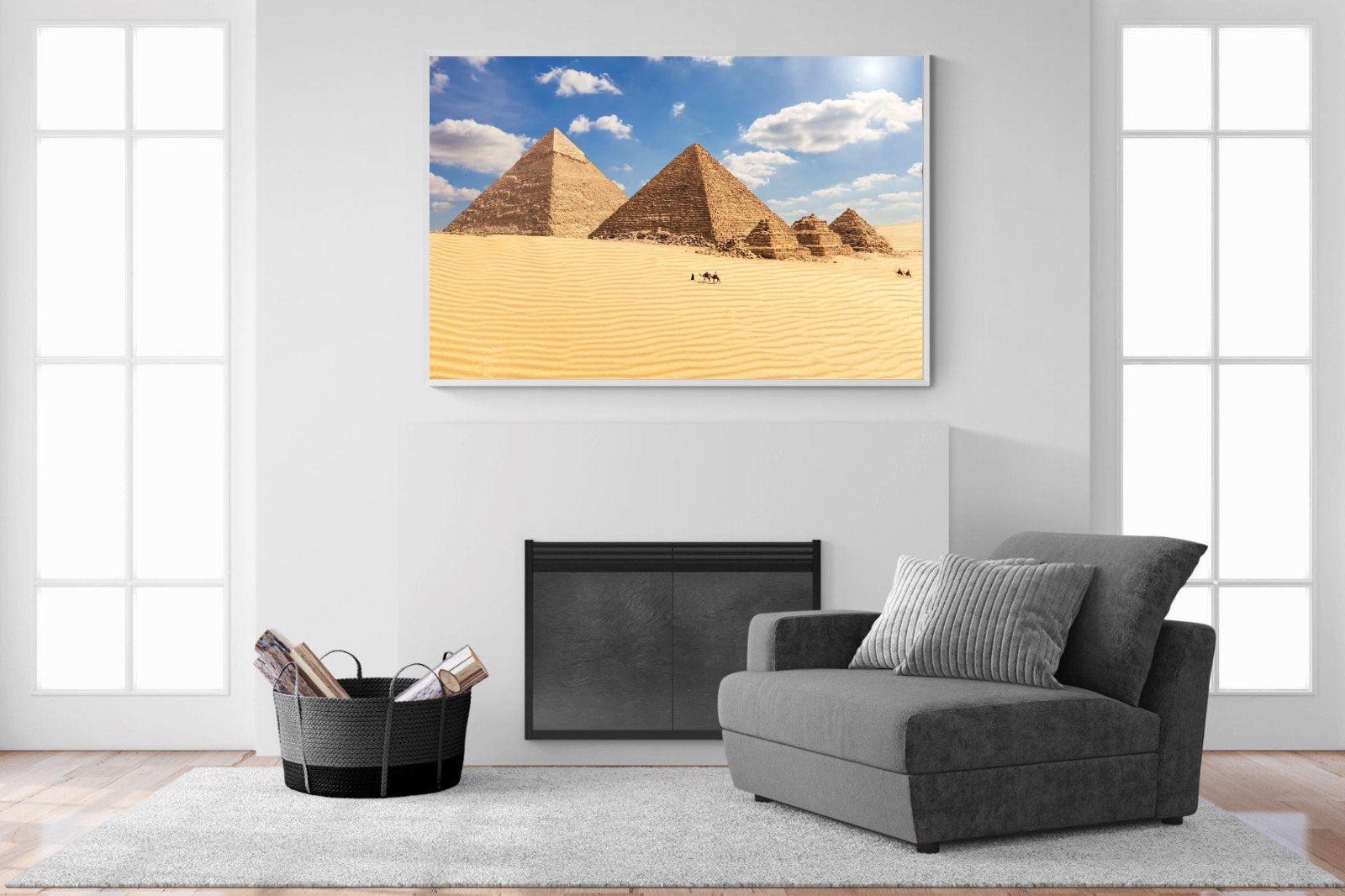 Pyramids-Wall_Art-150 x 100cm-Mounted Canvas-White-Pixalot