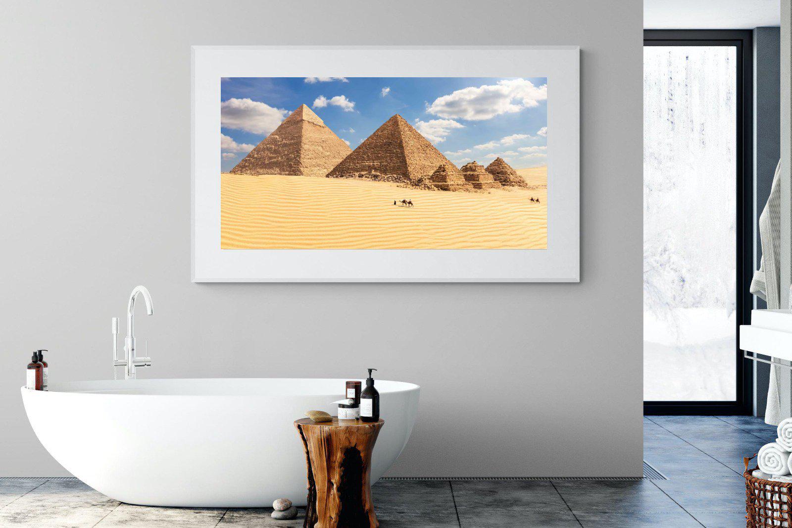 Pyramids-Wall_Art-180 x 110cm-Framed Print-White-Pixalot