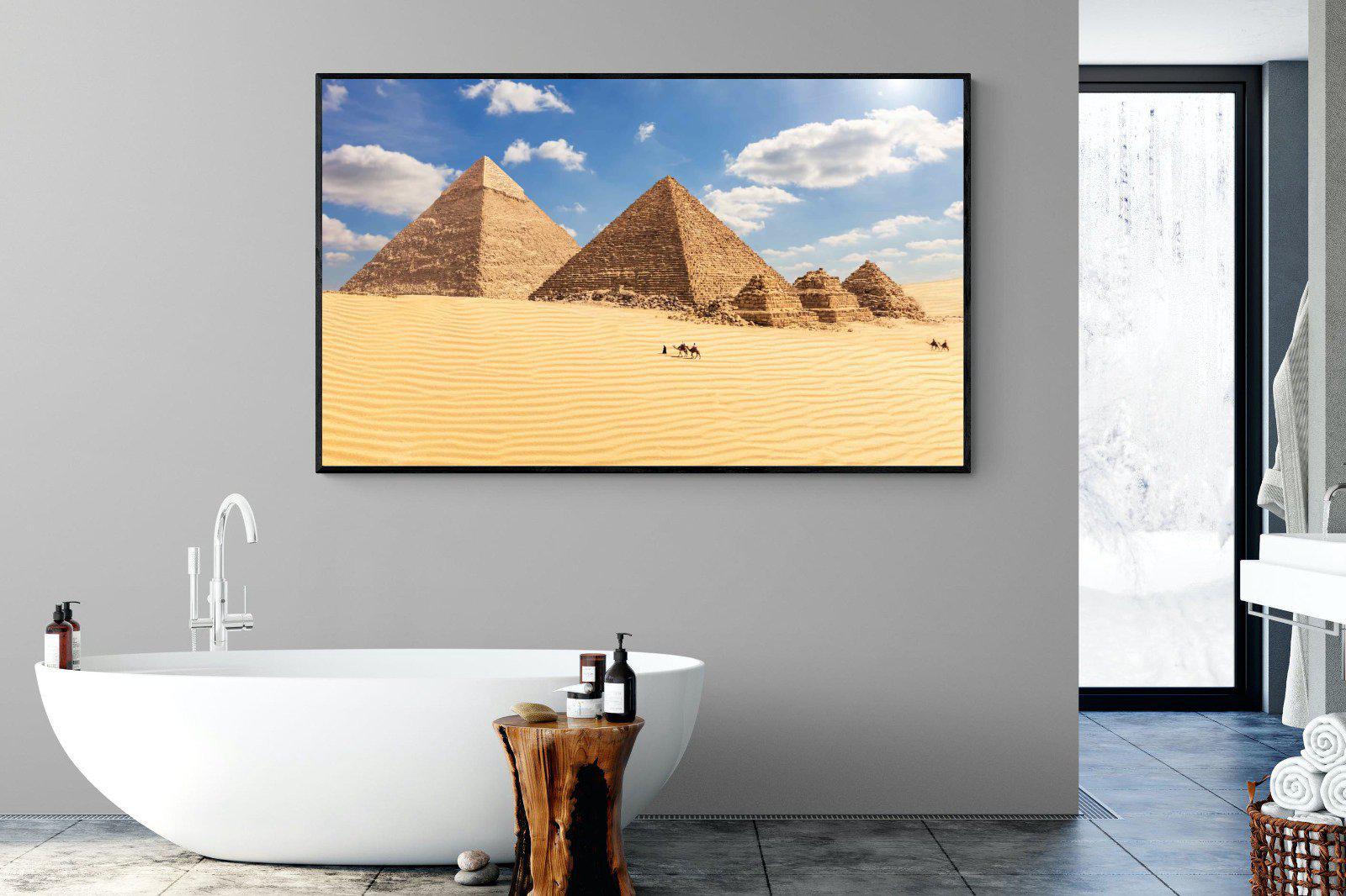 Pyramids-Wall_Art-180 x 110cm-Mounted Canvas-Black-Pixalot