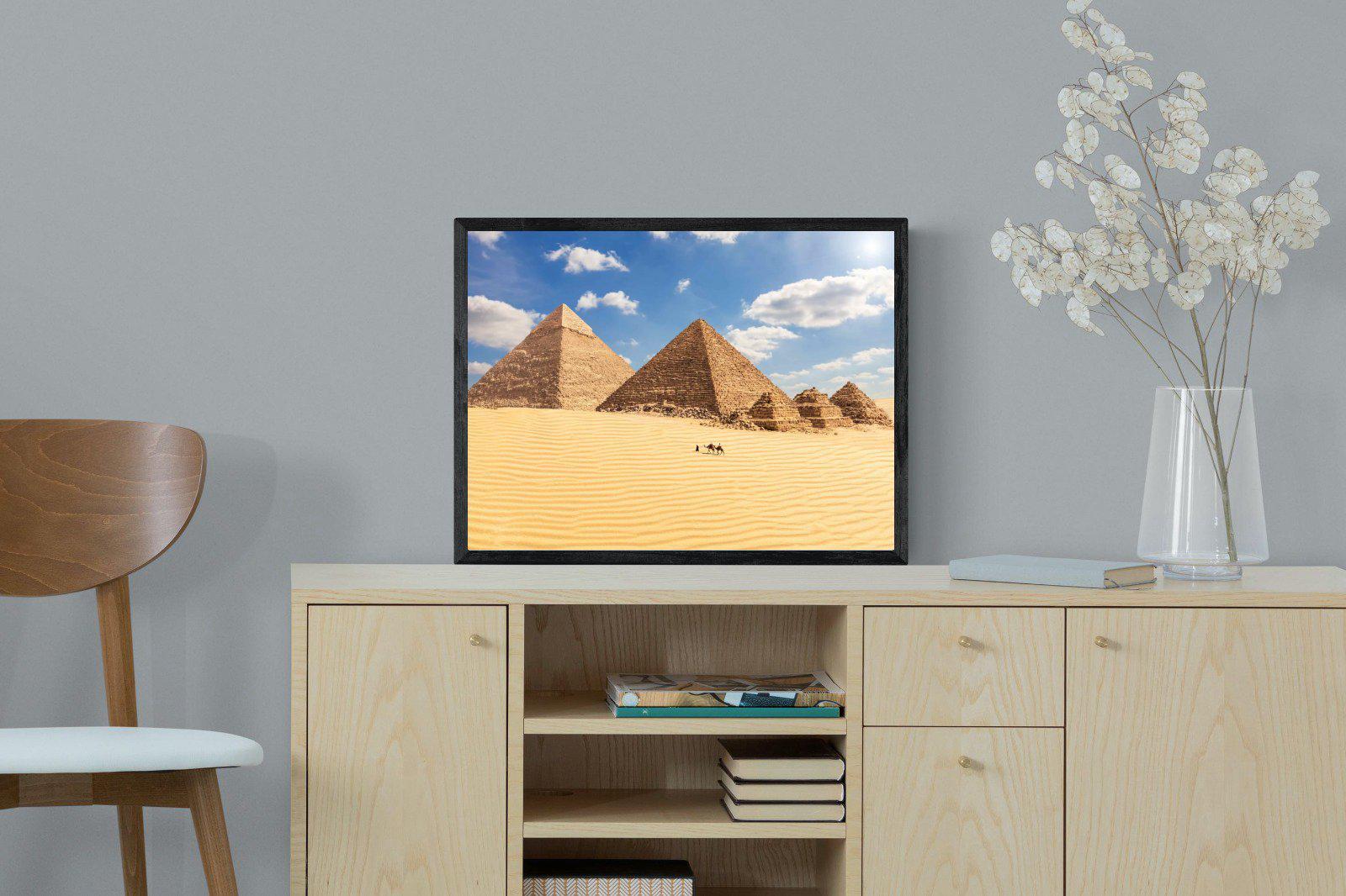 Pyramids-Wall_Art-60 x 45cm-Mounted Canvas-Black-Pixalot