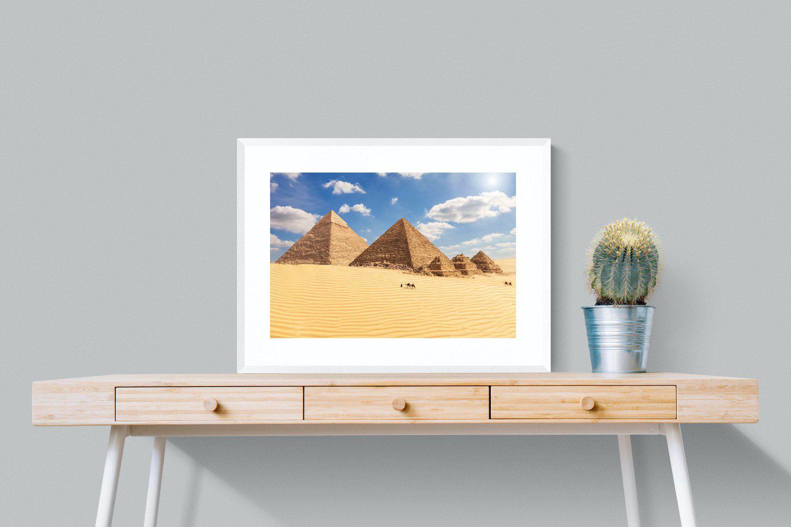 Pyramids-Wall_Art-80 x 60cm-Framed Print-White-Pixalot