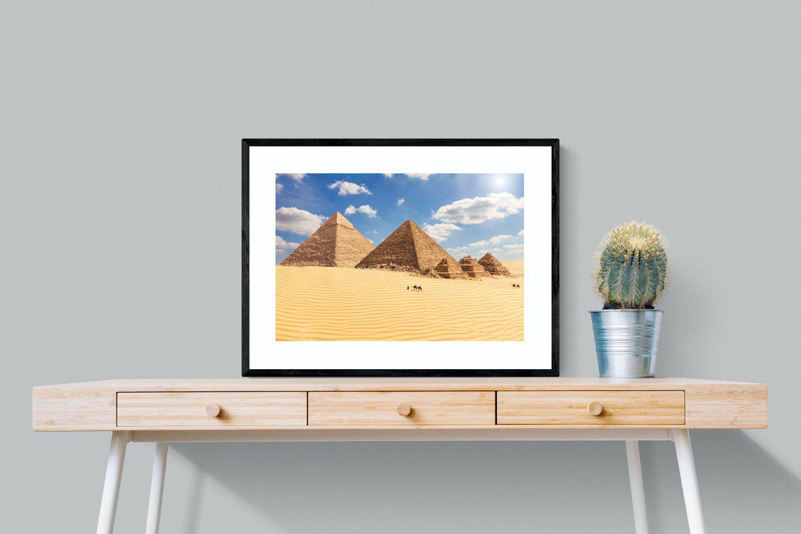 Pyramids-Wall_Art-80 x 60cm-Framed Print-Black-Pixalot