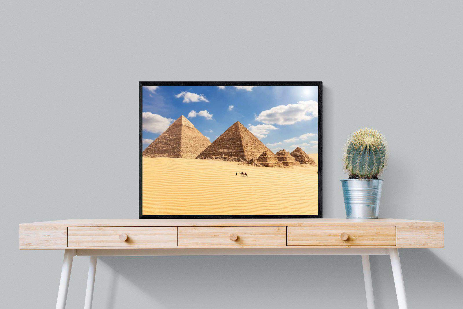 Pyramids-Wall_Art-80 x 60cm-Mounted Canvas-Black-Pixalot