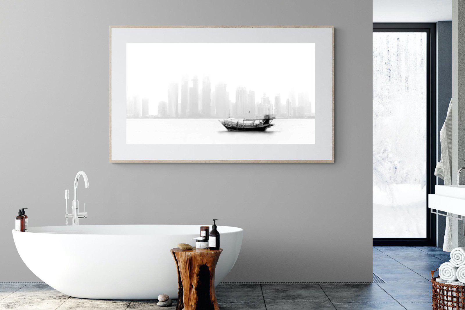 Qatar Junk-Wall_Art-180 x 110cm-Framed Print-Wood-Pixalot