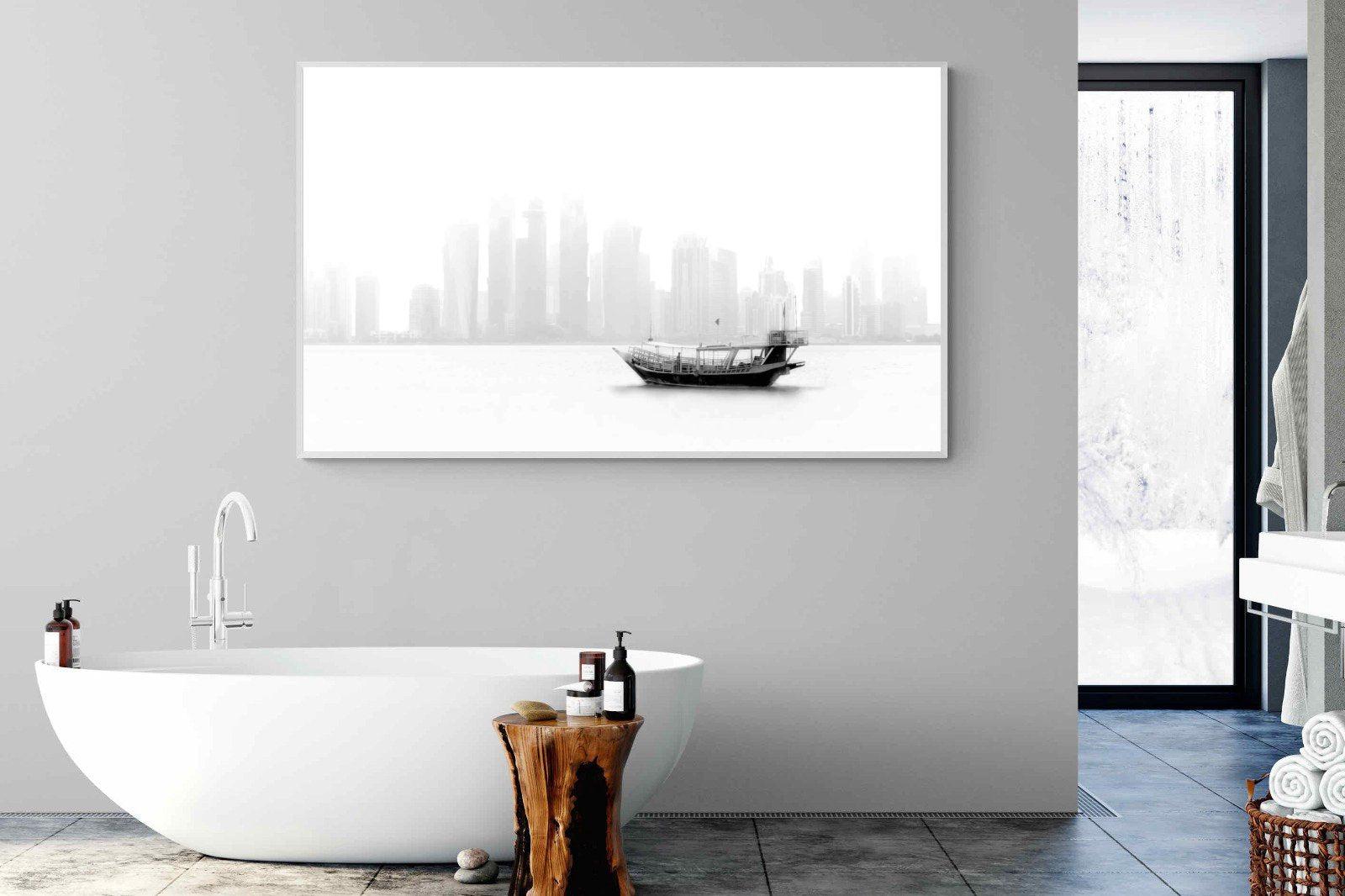 Qatar Junk-Wall_Art-180 x 110cm-Mounted Canvas-White-Pixalot