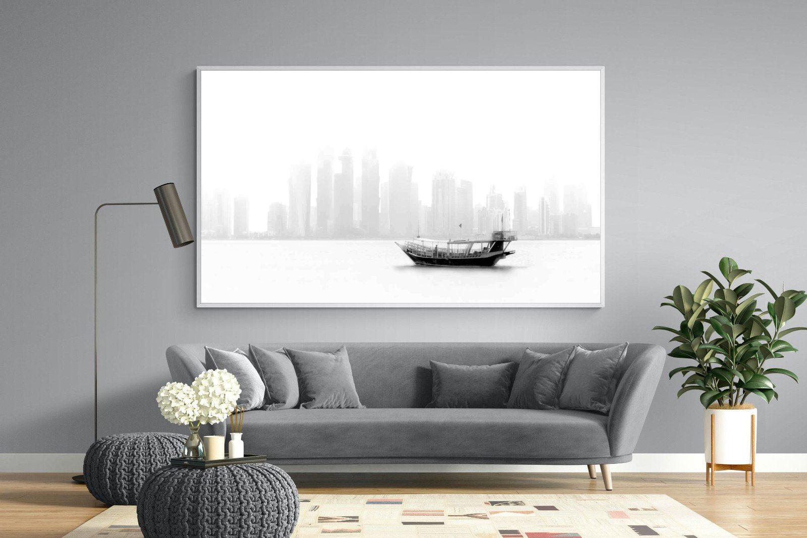 Qatar Junk-Wall_Art-220 x 130cm-Mounted Canvas-White-Pixalot