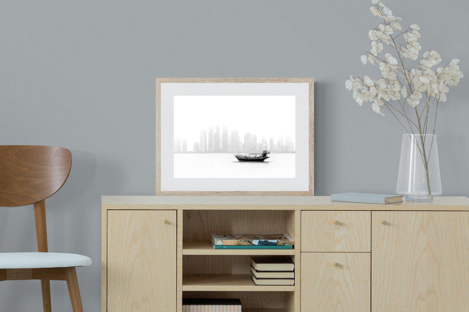 Qatar Junk-Wall_Art-60 x 45cm-Framed Print-Wood-Pixalot