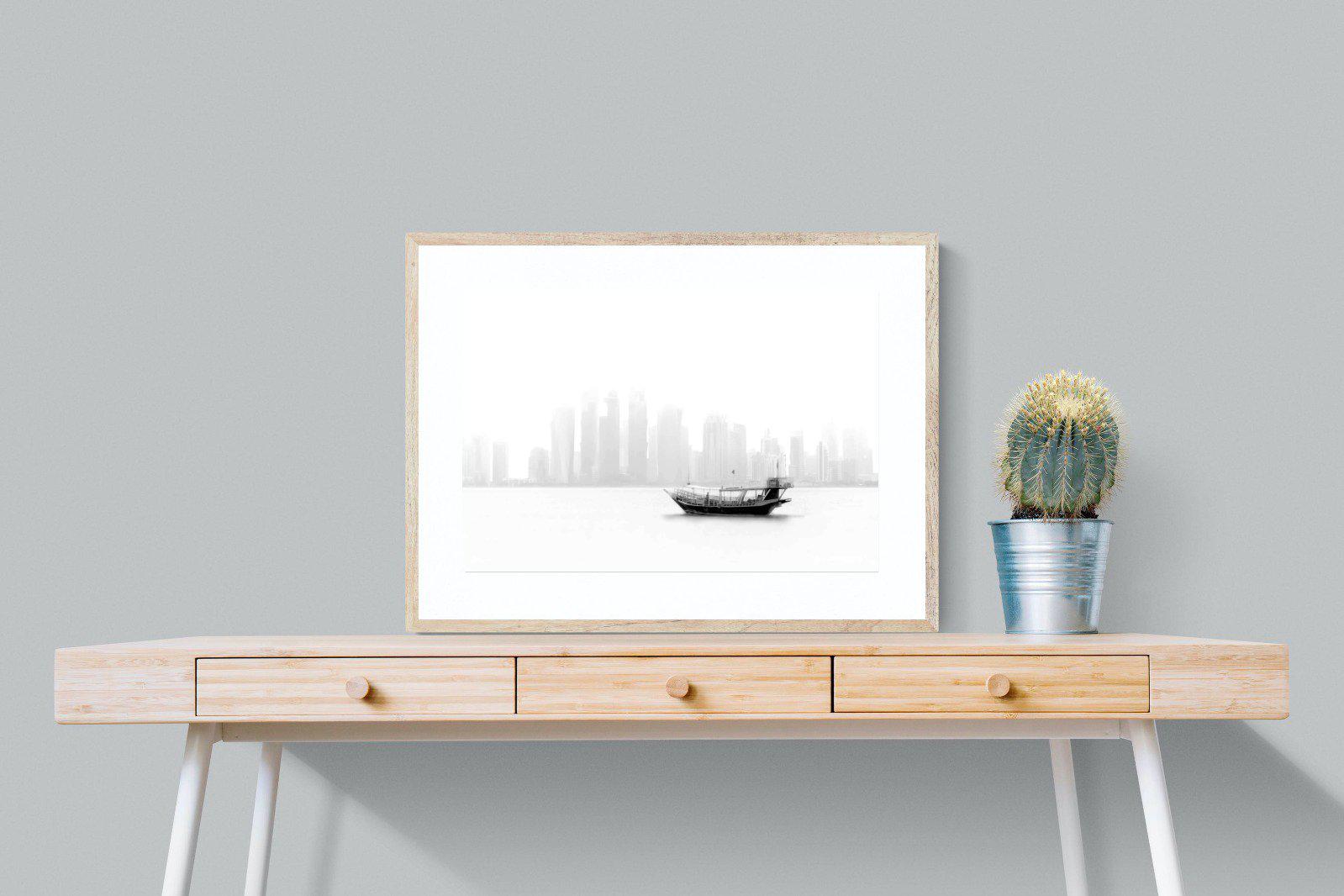 Qatar Junk-Wall_Art-80 x 60cm-Framed Print-Wood-Pixalot