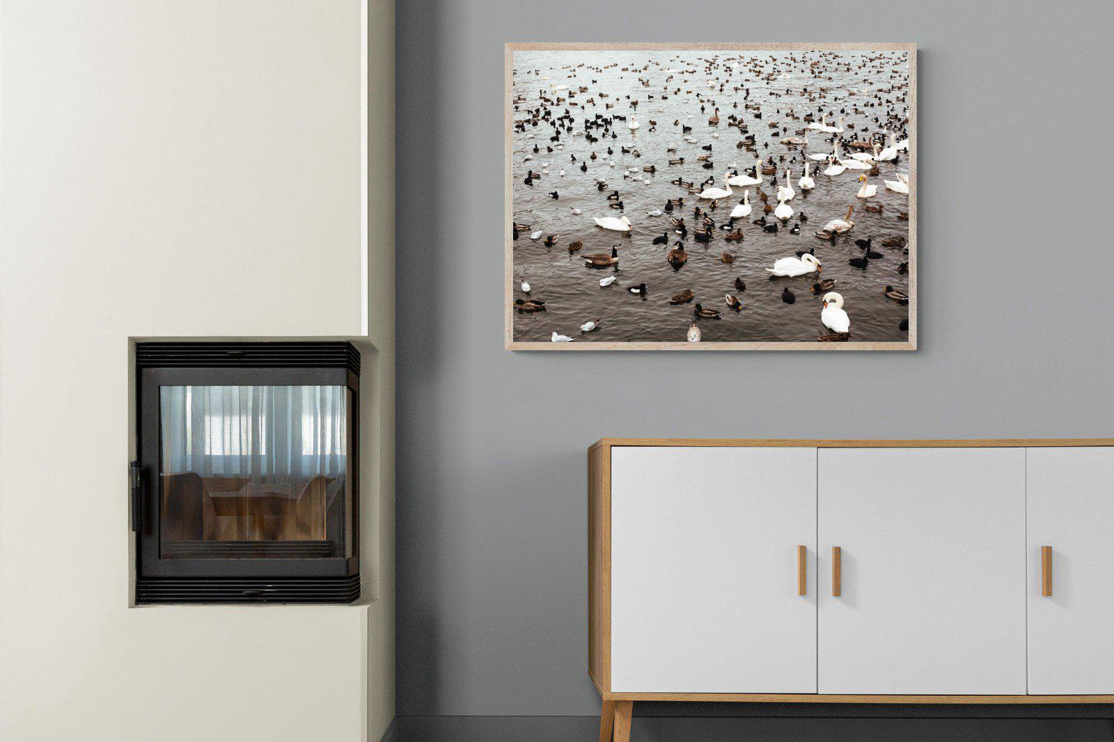 Quack-Wall_Art-100 x 75cm-Mounted Canvas-Wood-Pixalot
