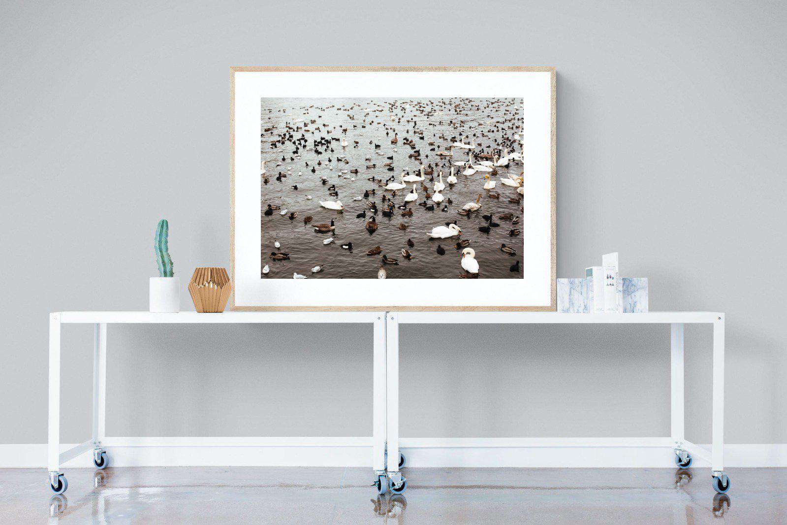 Quack-Wall_Art-120 x 90cm-Framed Print-Wood-Pixalot
