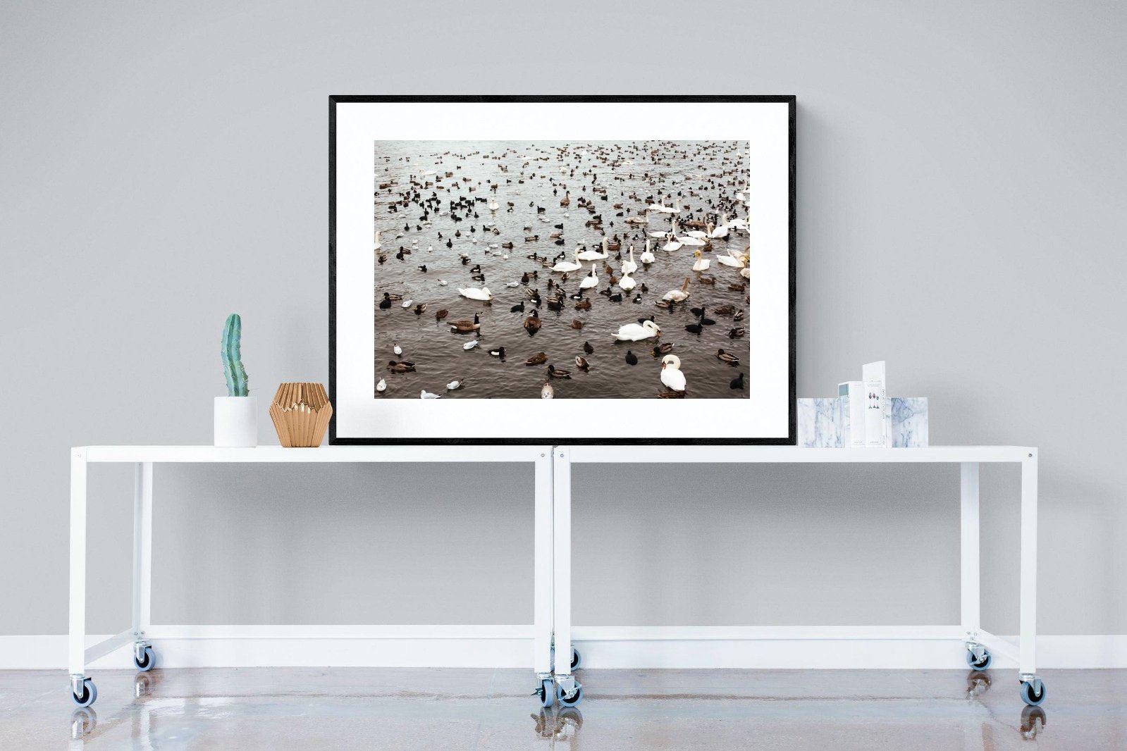 Quack-Wall_Art-120 x 90cm-Framed Print-Black-Pixalot