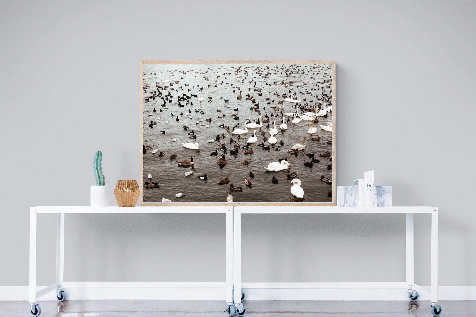 Quack-Wall_Art-120 x 90cm-Mounted Canvas-Wood-Pixalot