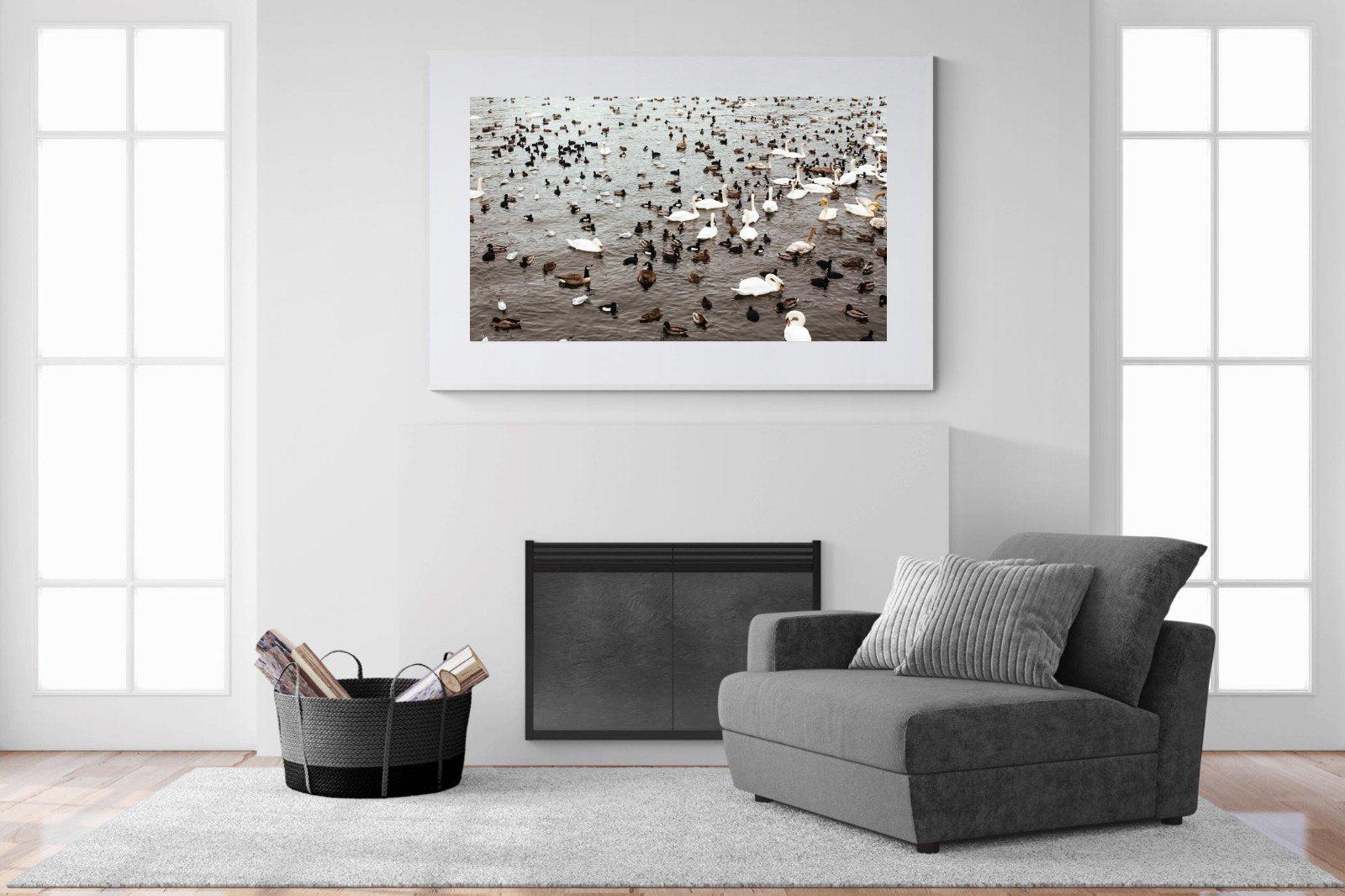 Quack-Wall_Art-150 x 100cm-Framed Print-White-Pixalot