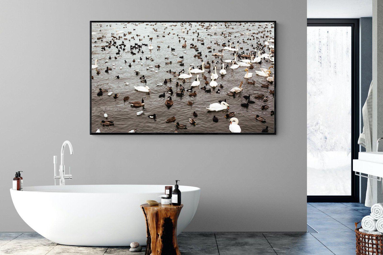 Quack-Wall_Art-180 x 110cm-Mounted Canvas-Black-Pixalot