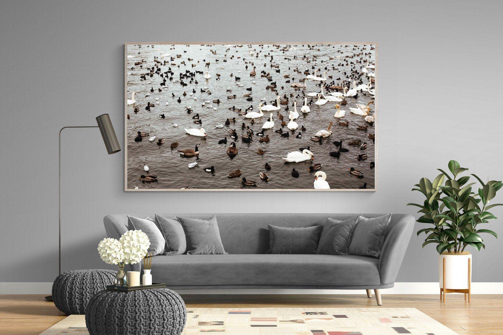 Quack-Wall_Art-220 x 130cm-Mounted Canvas-Wood-Pixalot