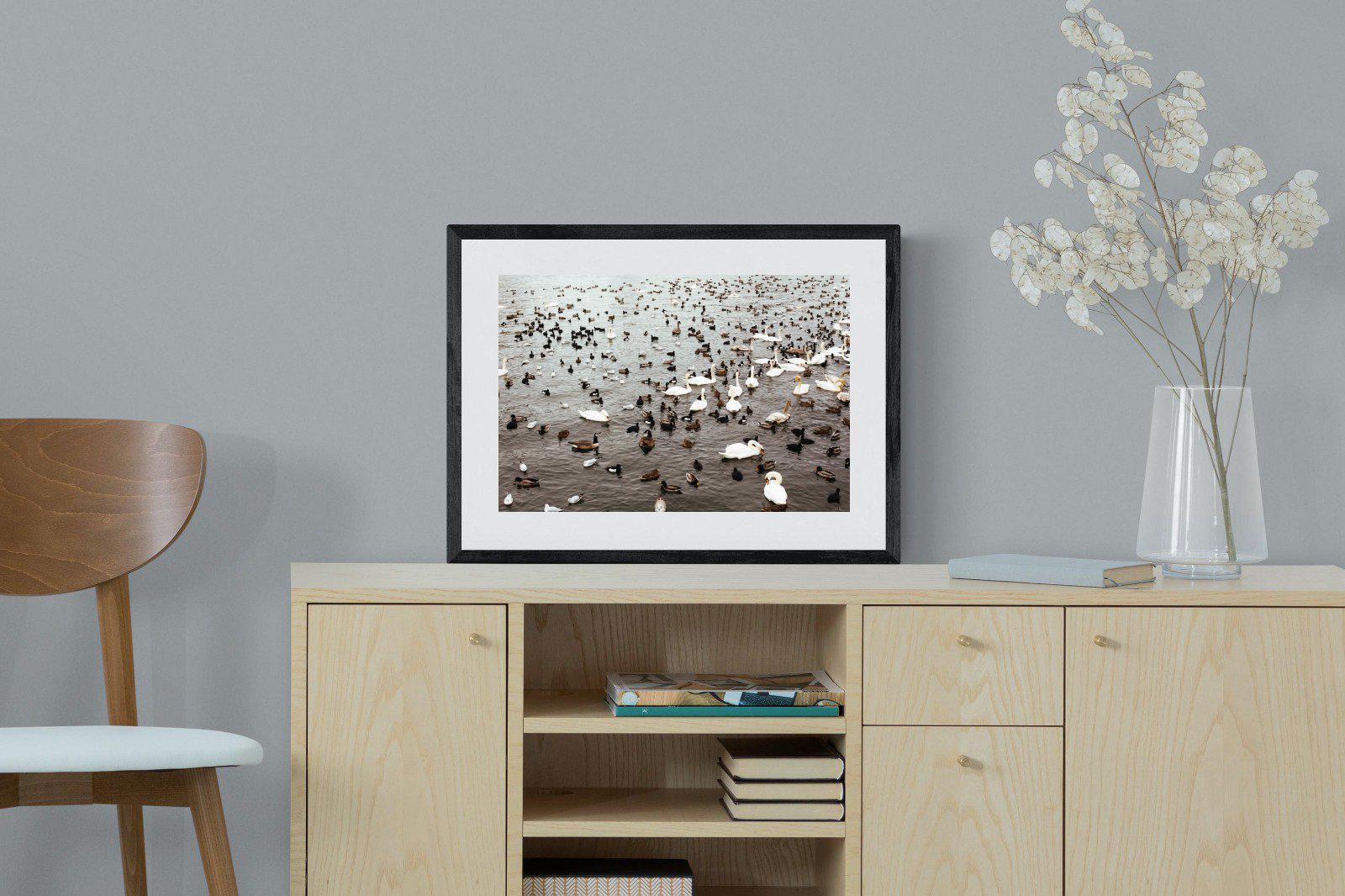 Quack-Wall_Art-60 x 45cm-Framed Print-Black-Pixalot