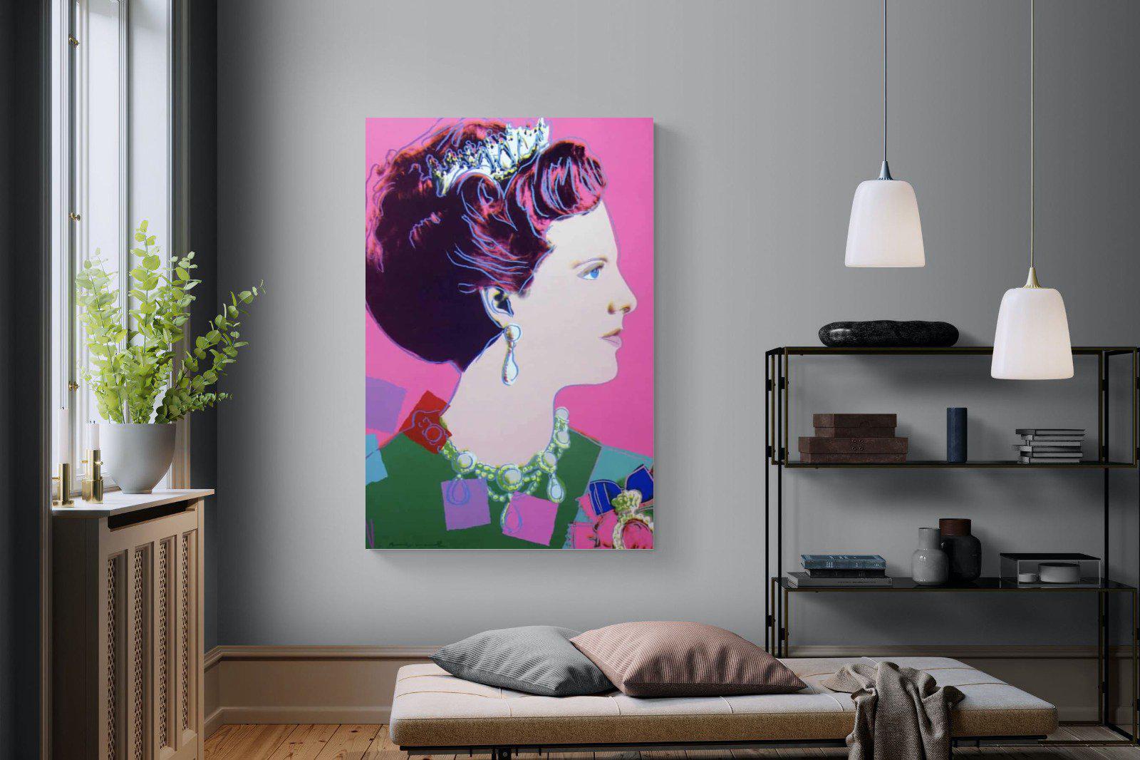 Queen Margrethe II-Wall_Art-120 x 180cm-Mounted Canvas-No Frame-Pixalot