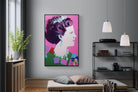 Queen Margrethe II-Wall_Art-120 x 180cm-Mounted Canvas-Black-Pixalot