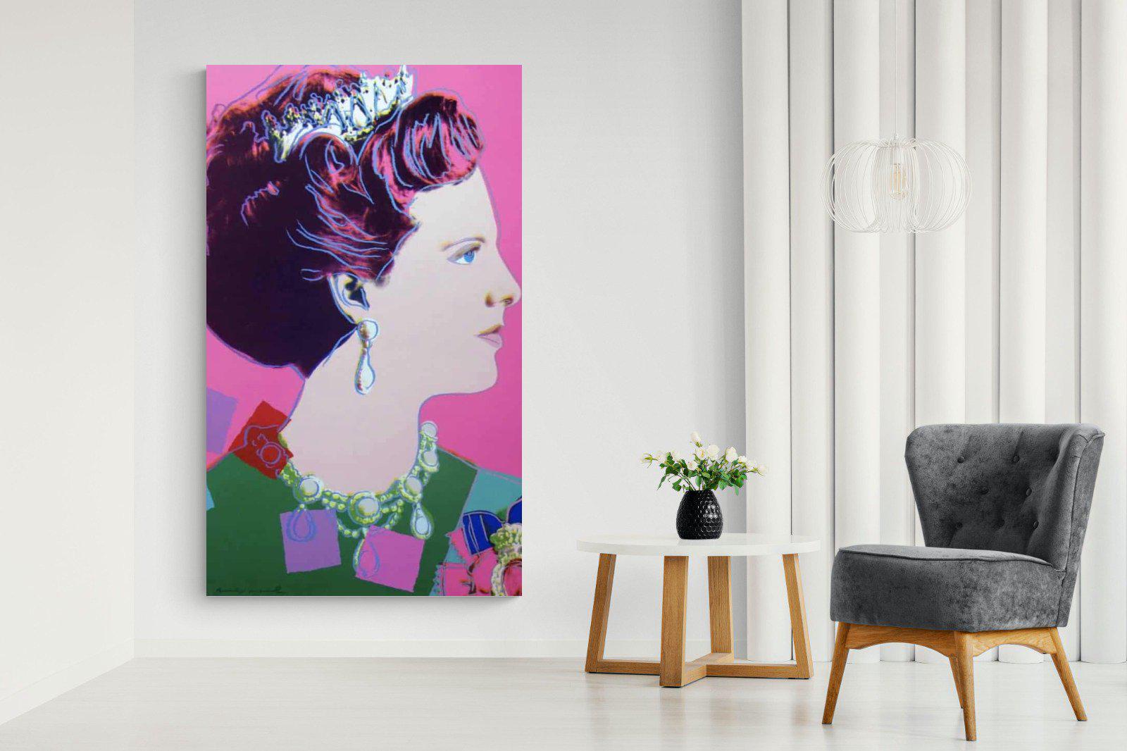 Queen Margrethe II-Wall_Art-130 x 220cm-Mounted Canvas-No Frame-Pixalot